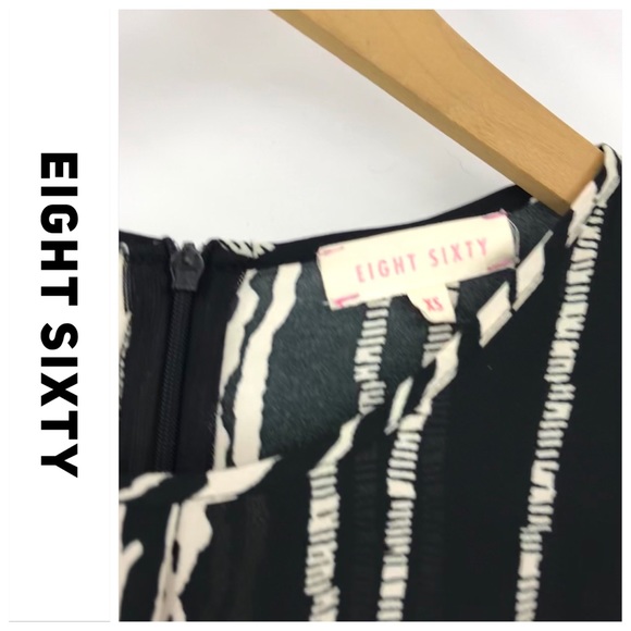 💕SALE💕Eight Sixty Black Tan Shorts Romper - Picture 3 of 7